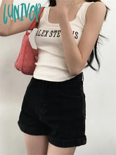 Lunivop Women’s Black Slim Denim Shorts Street Summer Versatile Basic Foundation Bottom New